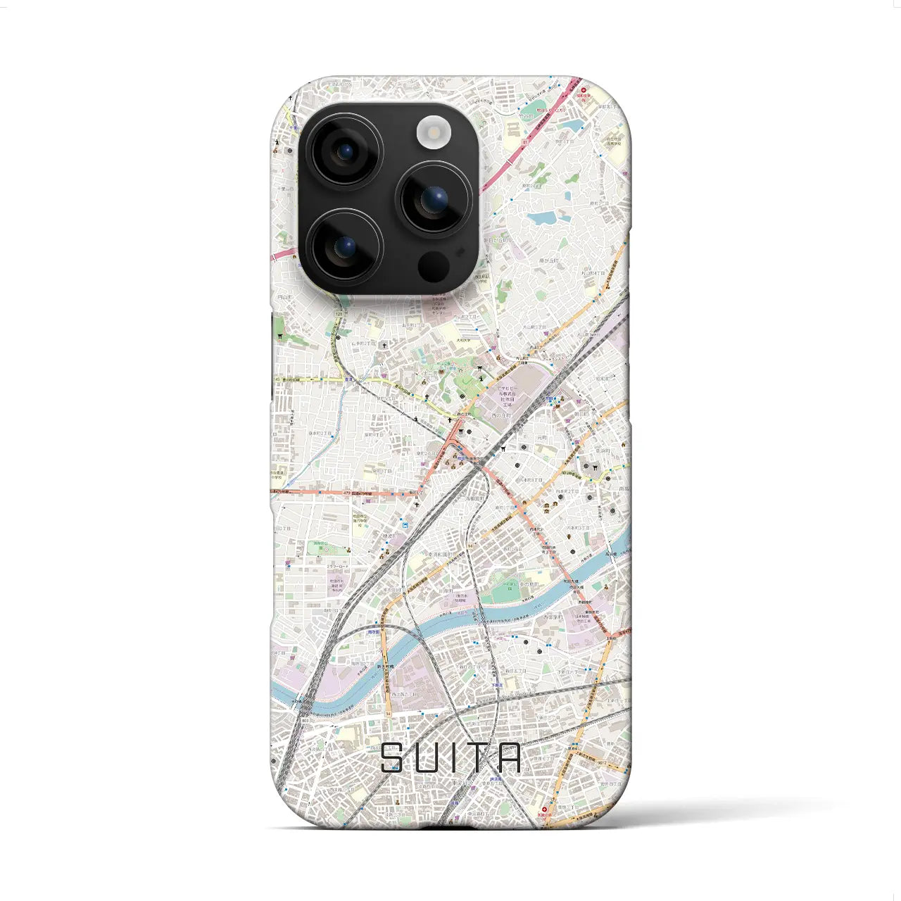 【吹田(大阪府)】地図柄iPhoneケース(バックカバータイプ)