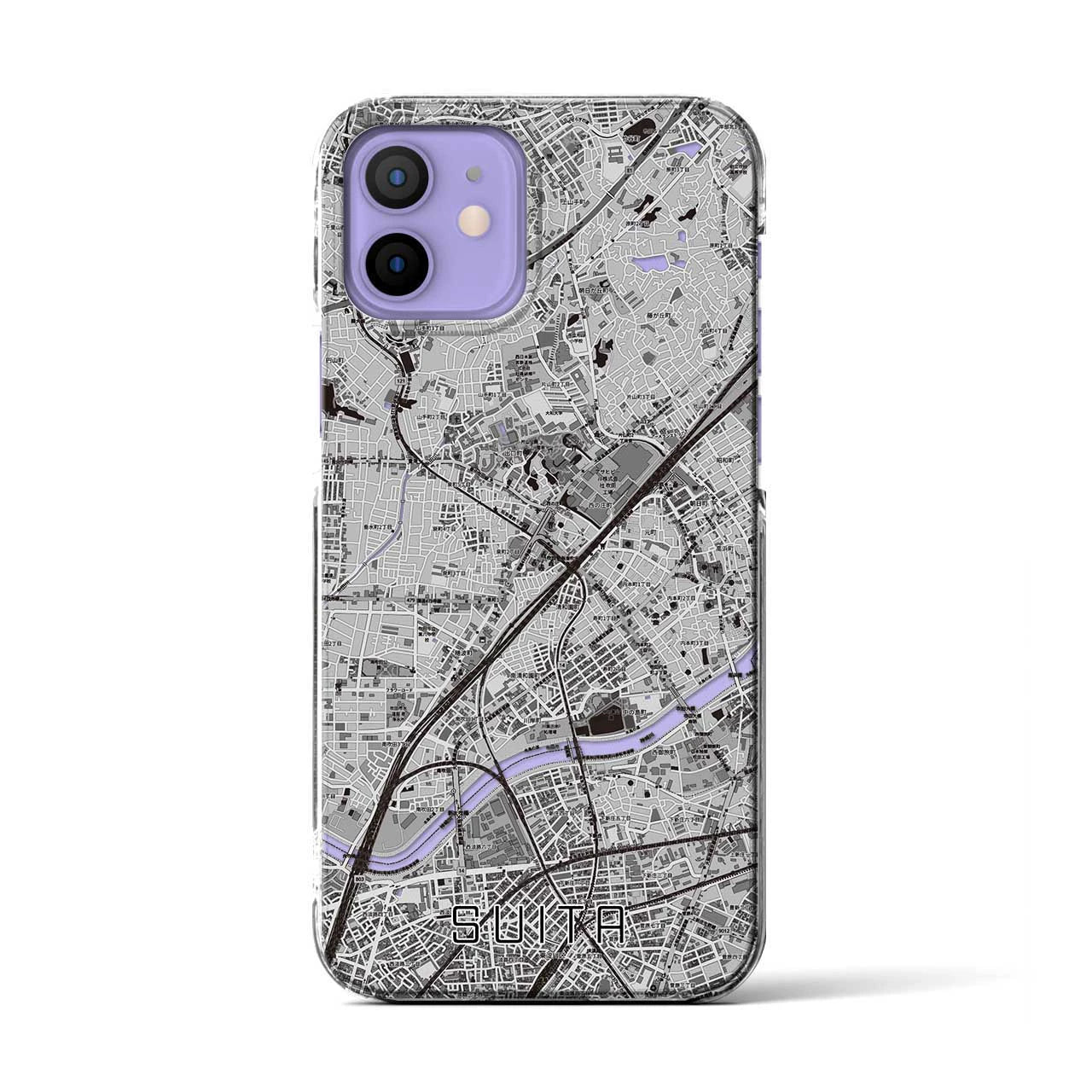 【吹田(大阪府)】地図柄iPhoneケース(クリアタイプ)