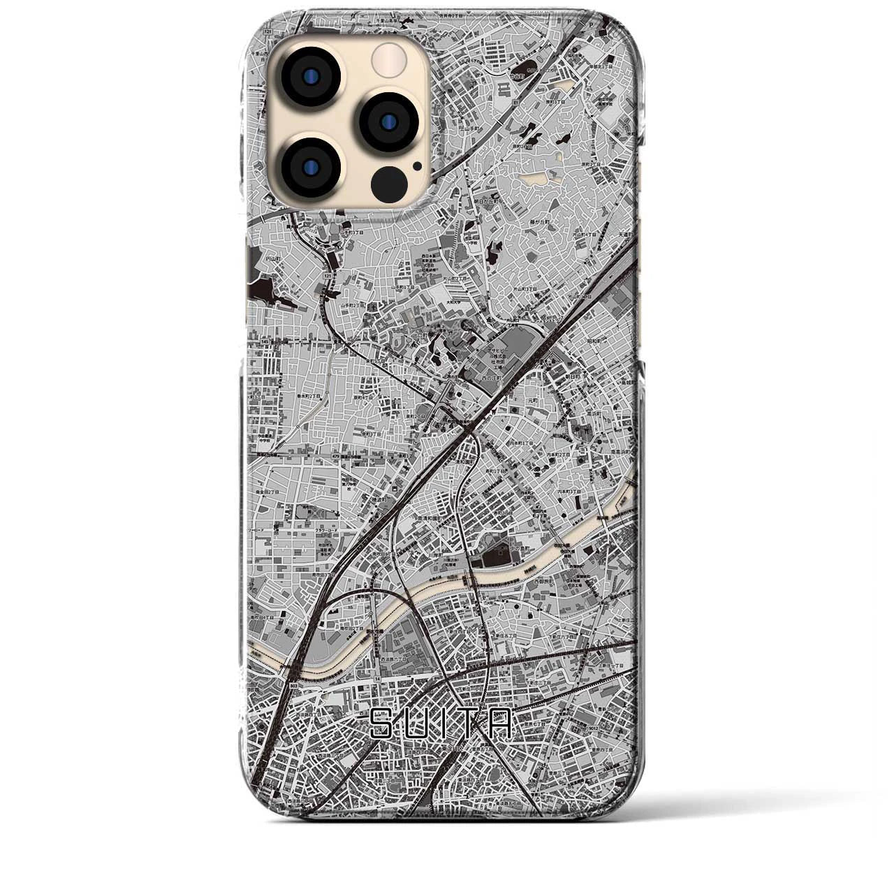 【吹田(大阪府)】地図柄iPhoneケース(クリアタイプ)