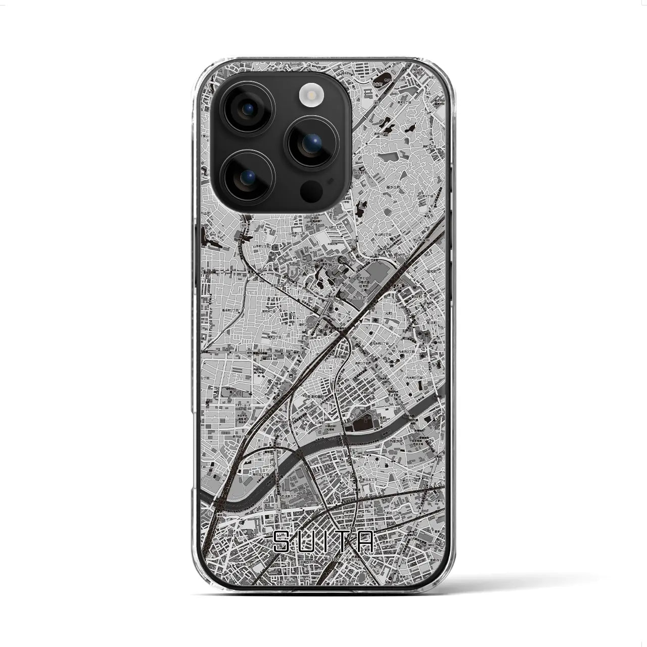 【吹田(大阪府)】地図柄iPhoneケース(クリアタイプ)
