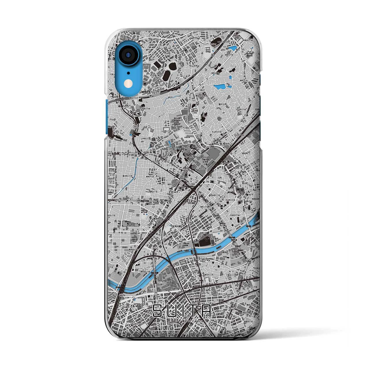 【吹田(大阪府)】地図柄iPhoneケース(クリアタイプ)