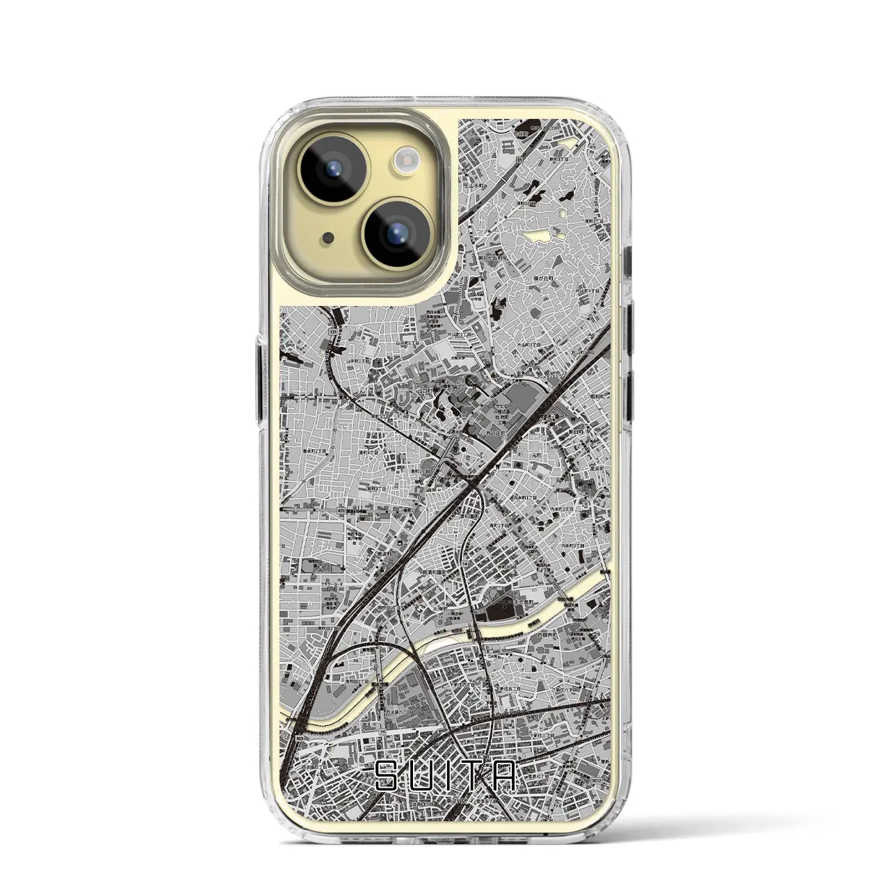 【吹田(大阪府)】地図柄iPhoneケース(MagSafeタイプ)