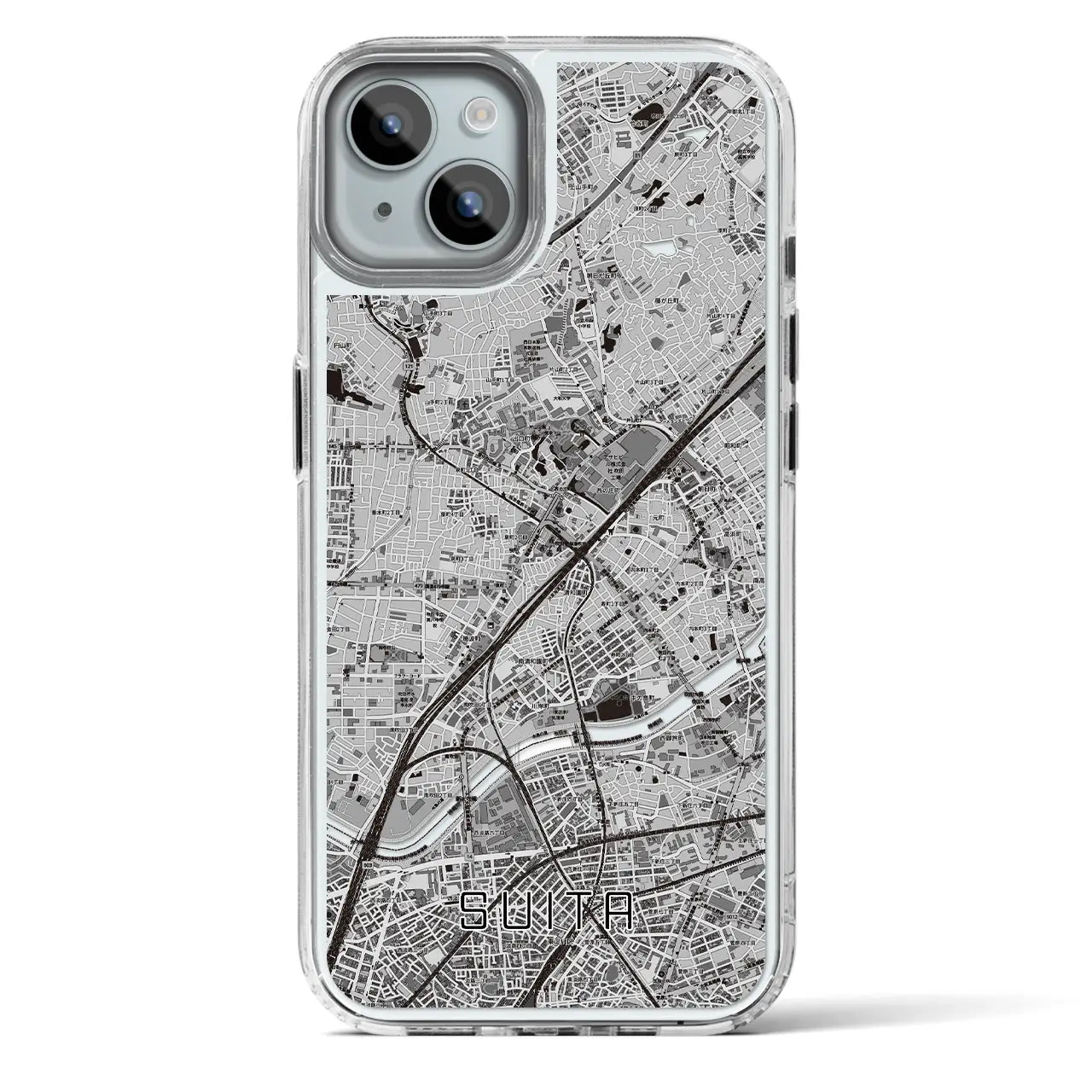 【吹田(大阪府)】地図柄iPhoneケース(MagSafeタイプ)