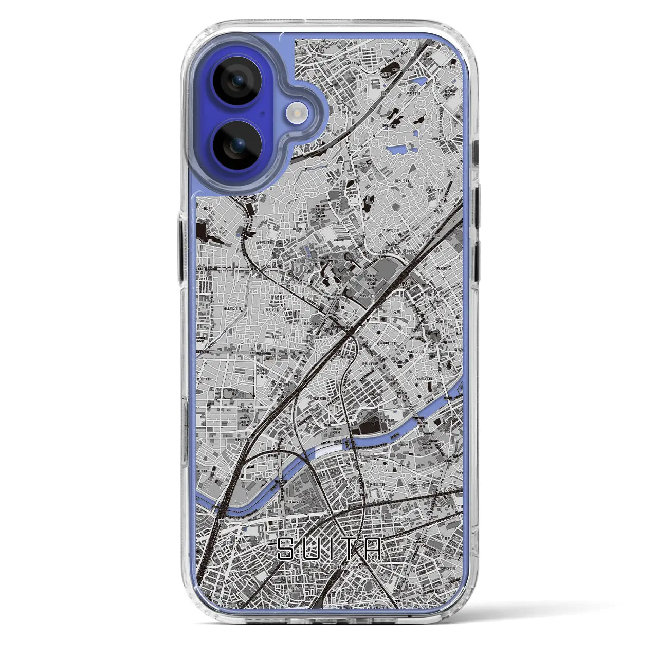 【吹田(大阪府)】地図柄iPhoneケース(MagSafeタイプ)