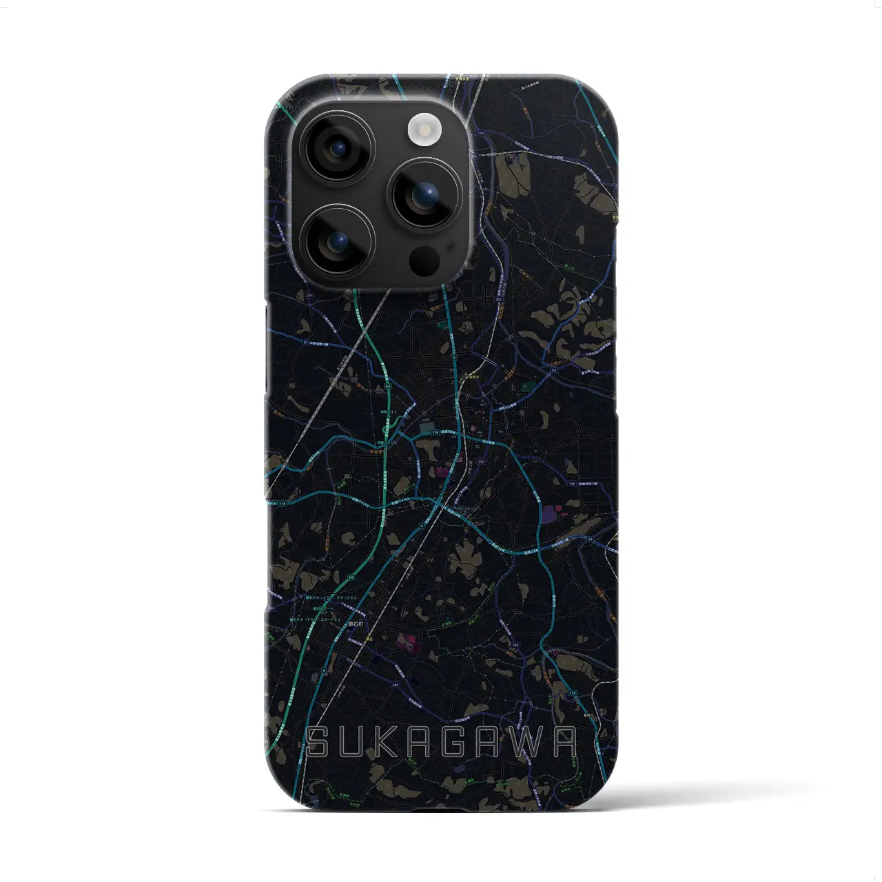 【須賀川(福島県)】地図柄iPhoneケース(バックカバータイプ)