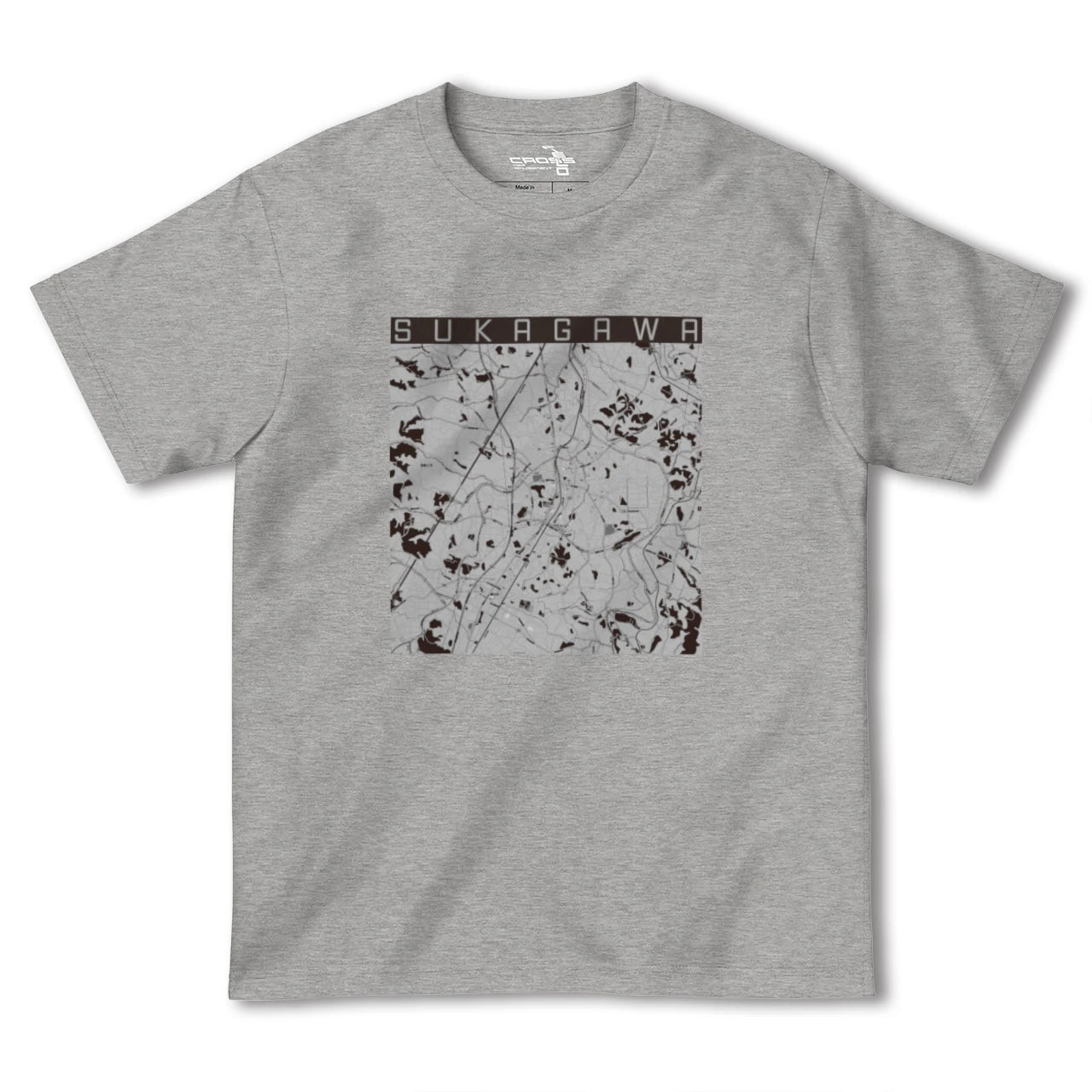 【須賀川(福島県)】地図柄ヘビーウェイトTシャツ