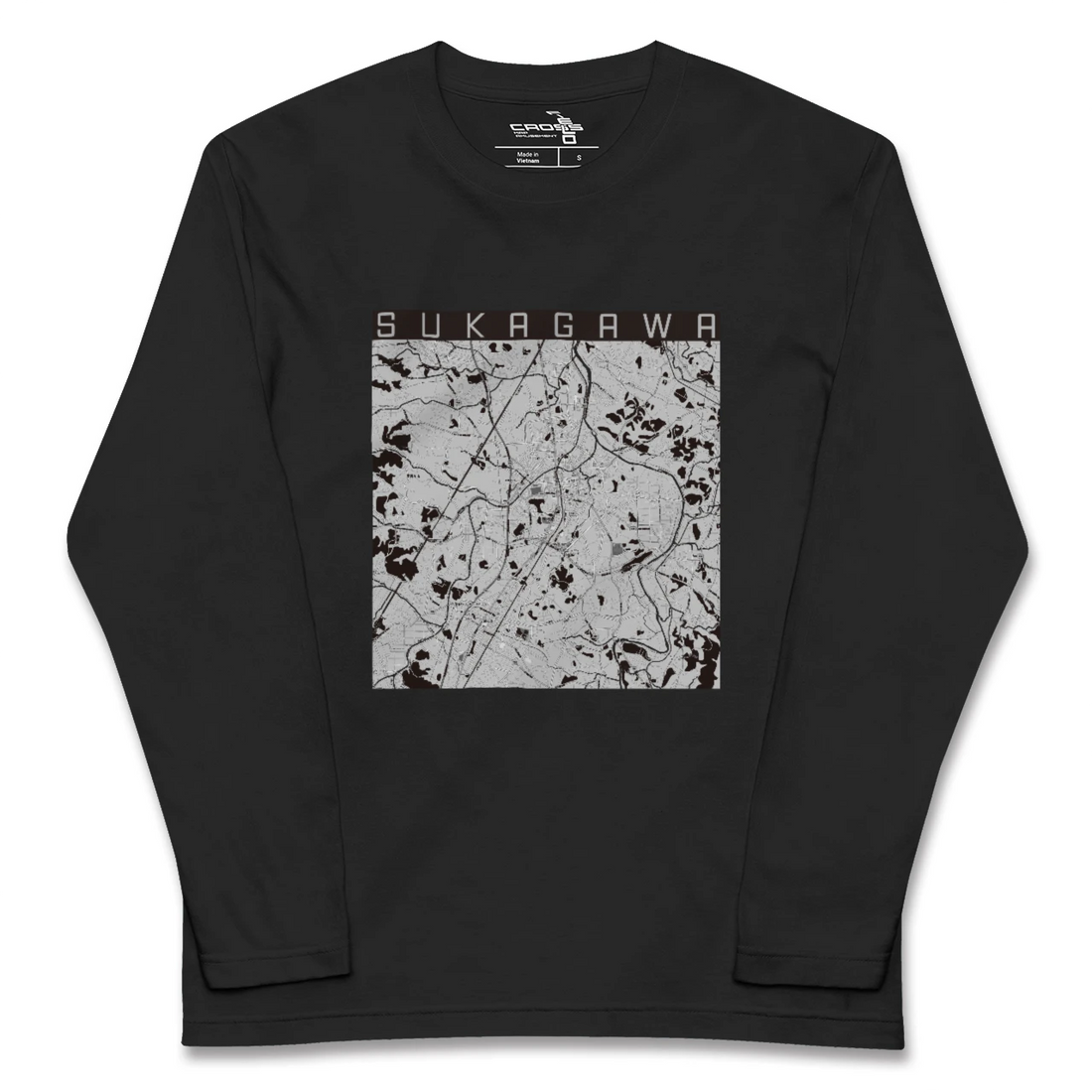 【須賀川(福島県)】地図柄ロングスリーブTシャツ