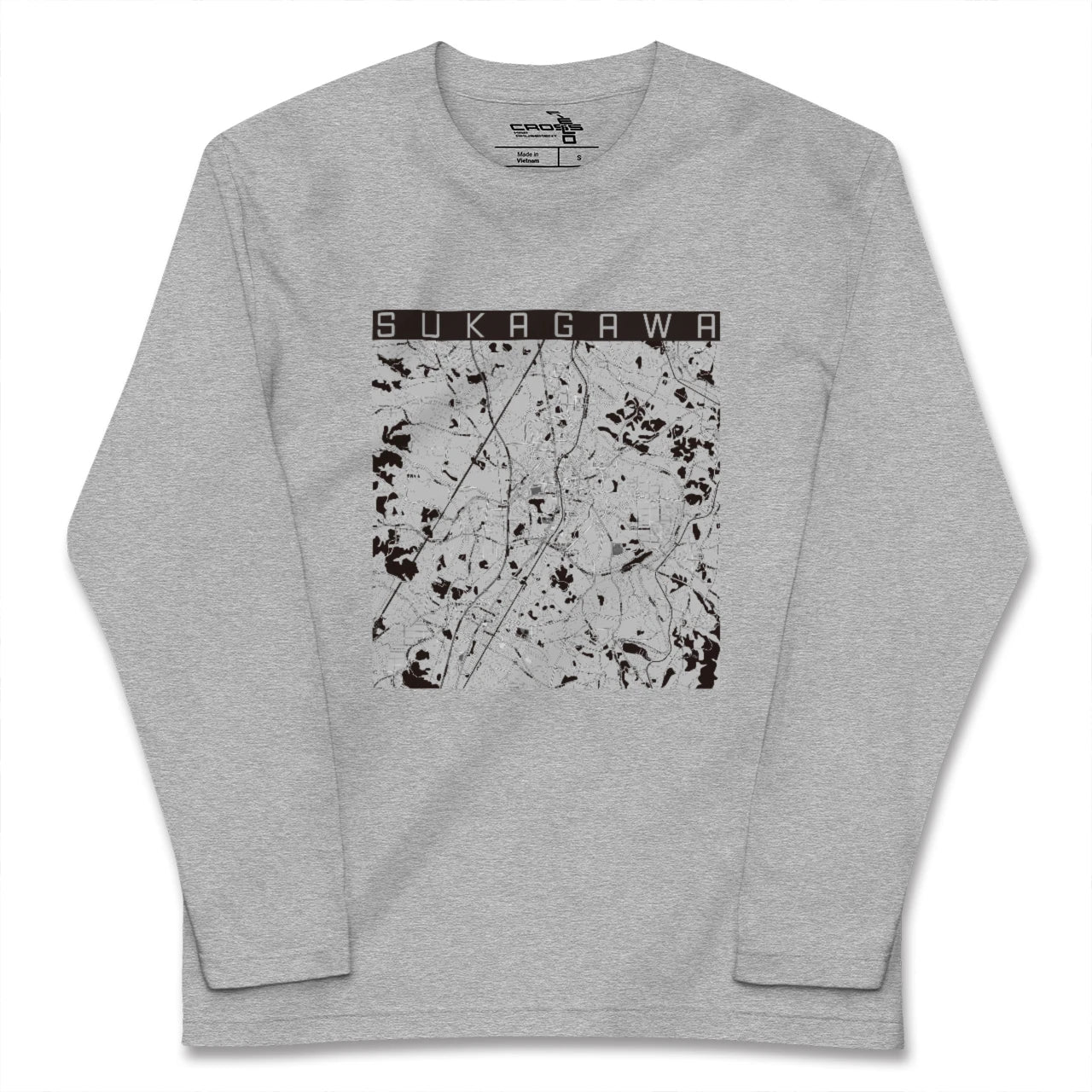 【須賀川(福島県)】地図柄ロングスリーブTシャツ