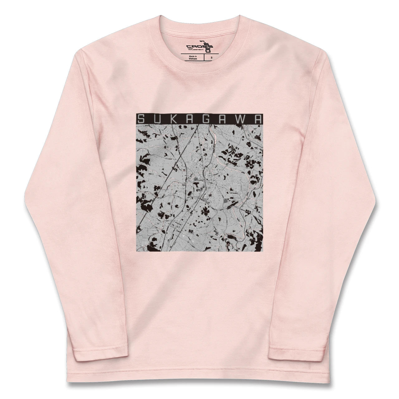 【須賀川(福島県)】地図柄ロングスリーブTシャツ