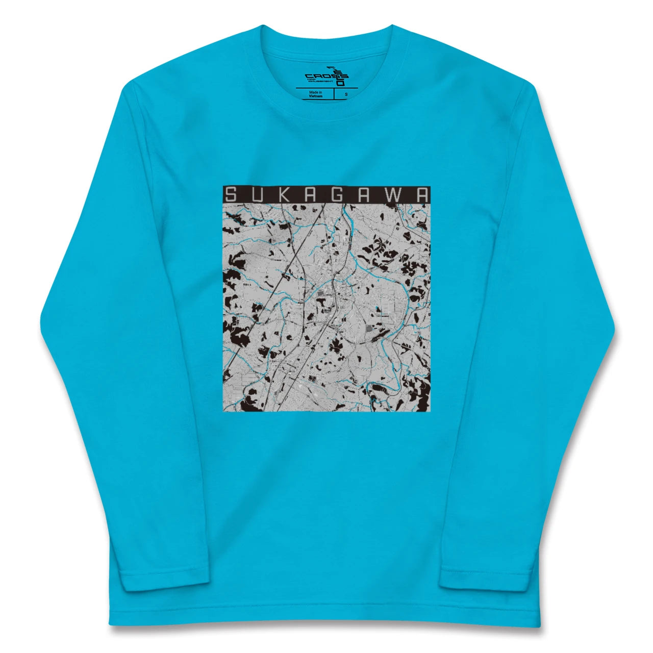 【須賀川(福島県)】地図柄ロングスリーブTシャツ