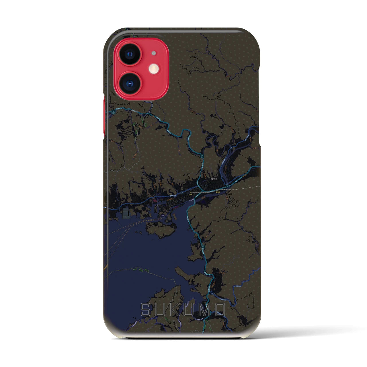 【宿毛(高知県)】地図柄iPhoneケース(バックカバータイプ)