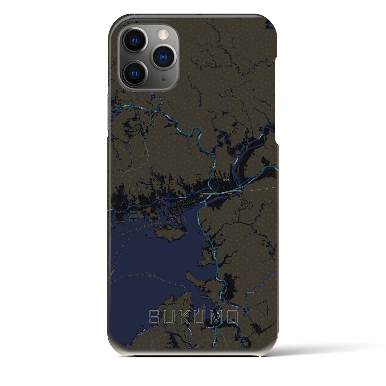 【宿毛(高知県)】地図柄iPhoneケース(バックカバータイプ)