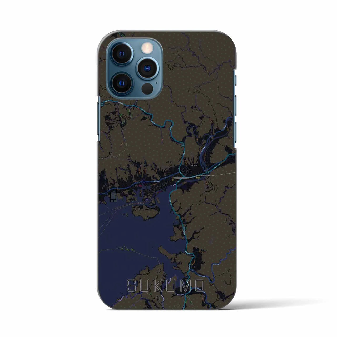 【宿毛(高知県)】地図柄iPhoneケース(バックカバータイプ)