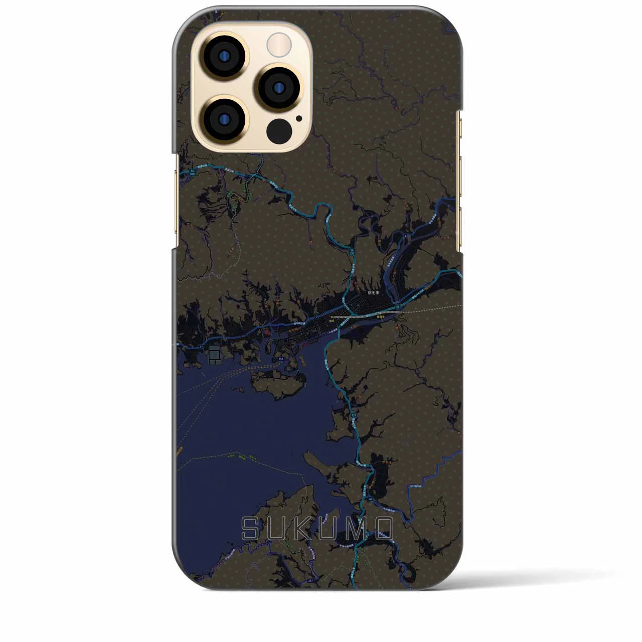 【宿毛(高知県)】地図柄iPhoneケース(バックカバータイプ)