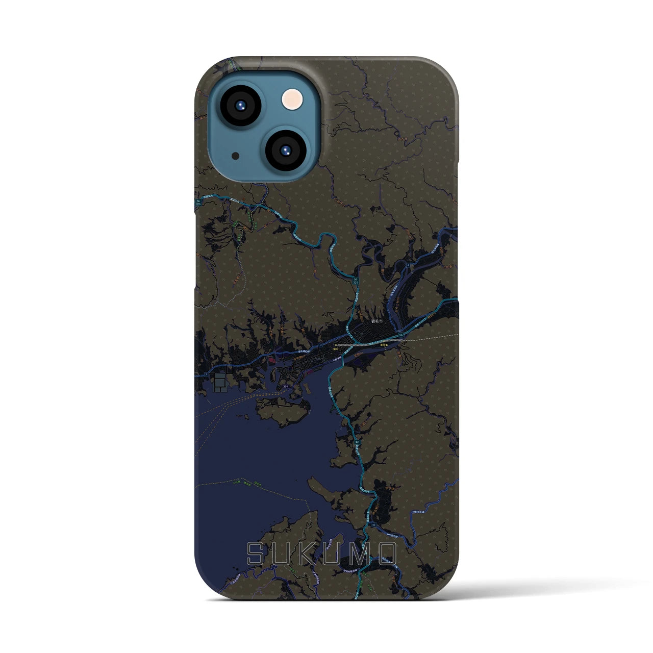 【宿毛(高知県)】地図柄iPhoneケース(バックカバータイプ)