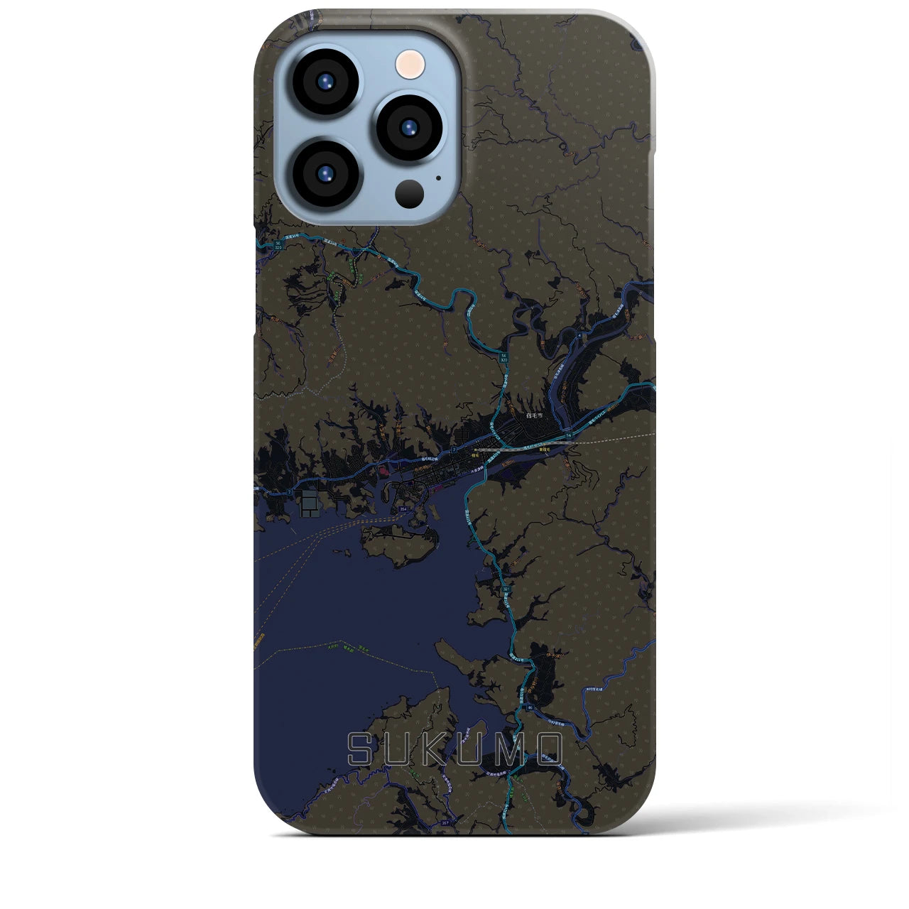 【宿毛(高知県)】地図柄iPhoneケース(バックカバータイプ)