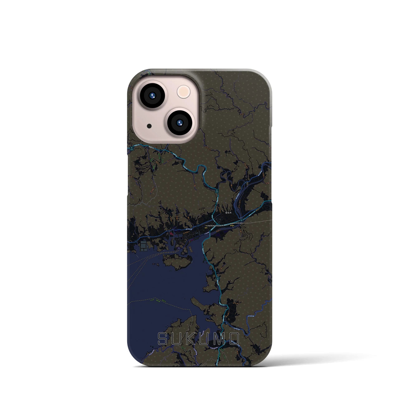 【宿毛(高知県)】地図柄iPhoneケース(バックカバータイプ)