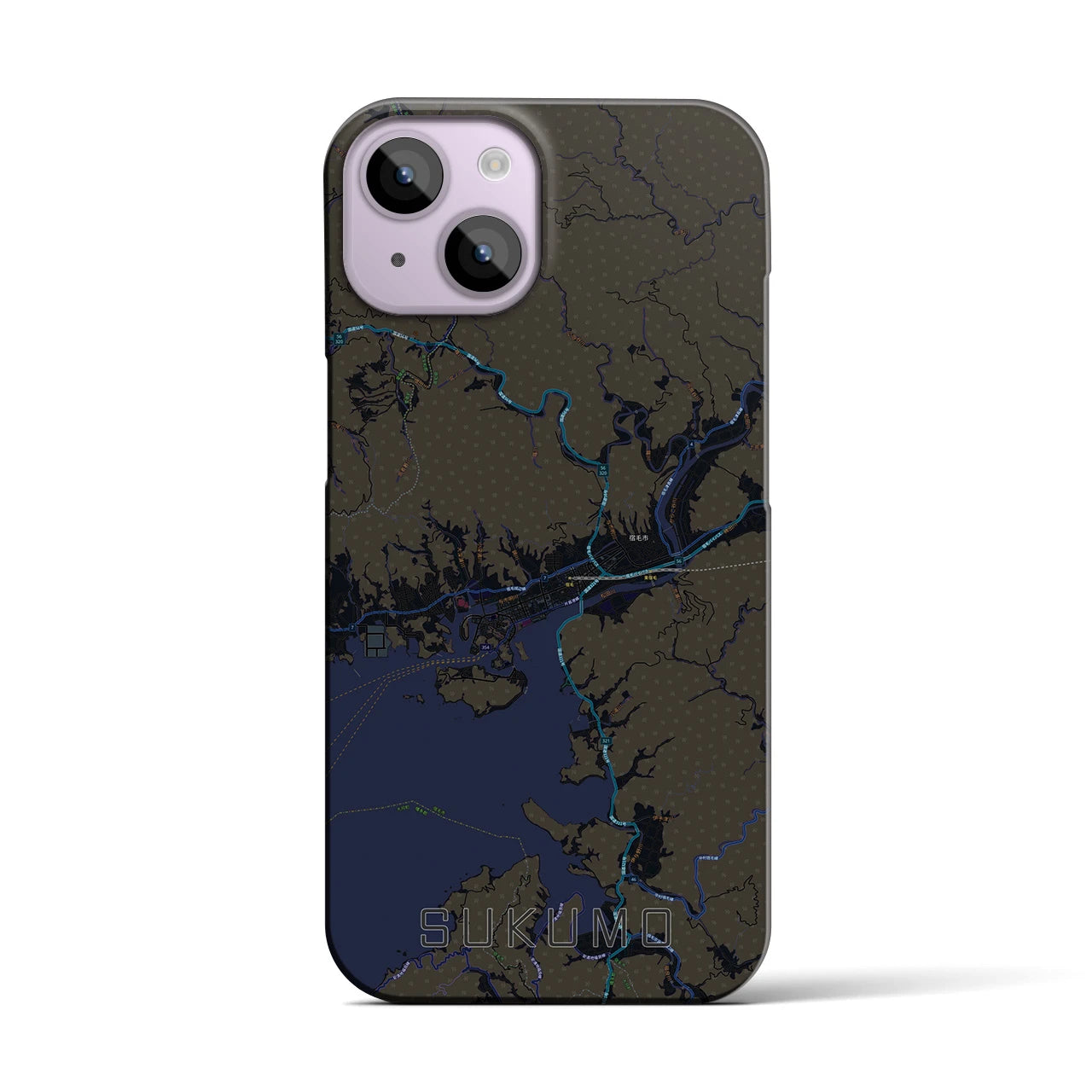 【宿毛(高知県)】地図柄iPhoneケース(バックカバータイプ)
