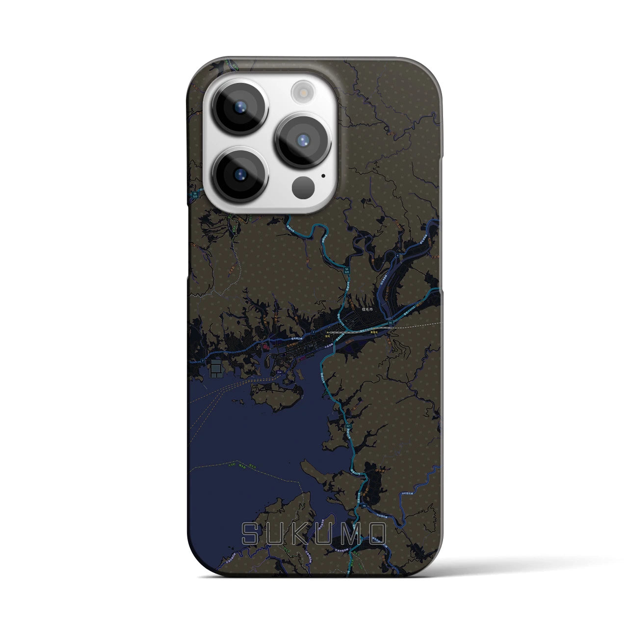 【宿毛(高知県)】地図柄iPhoneケース(バックカバータイプ)