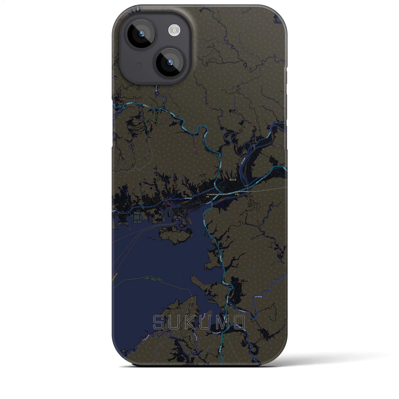 【宿毛(高知県)】地図柄iPhoneケース(バックカバータイプ)