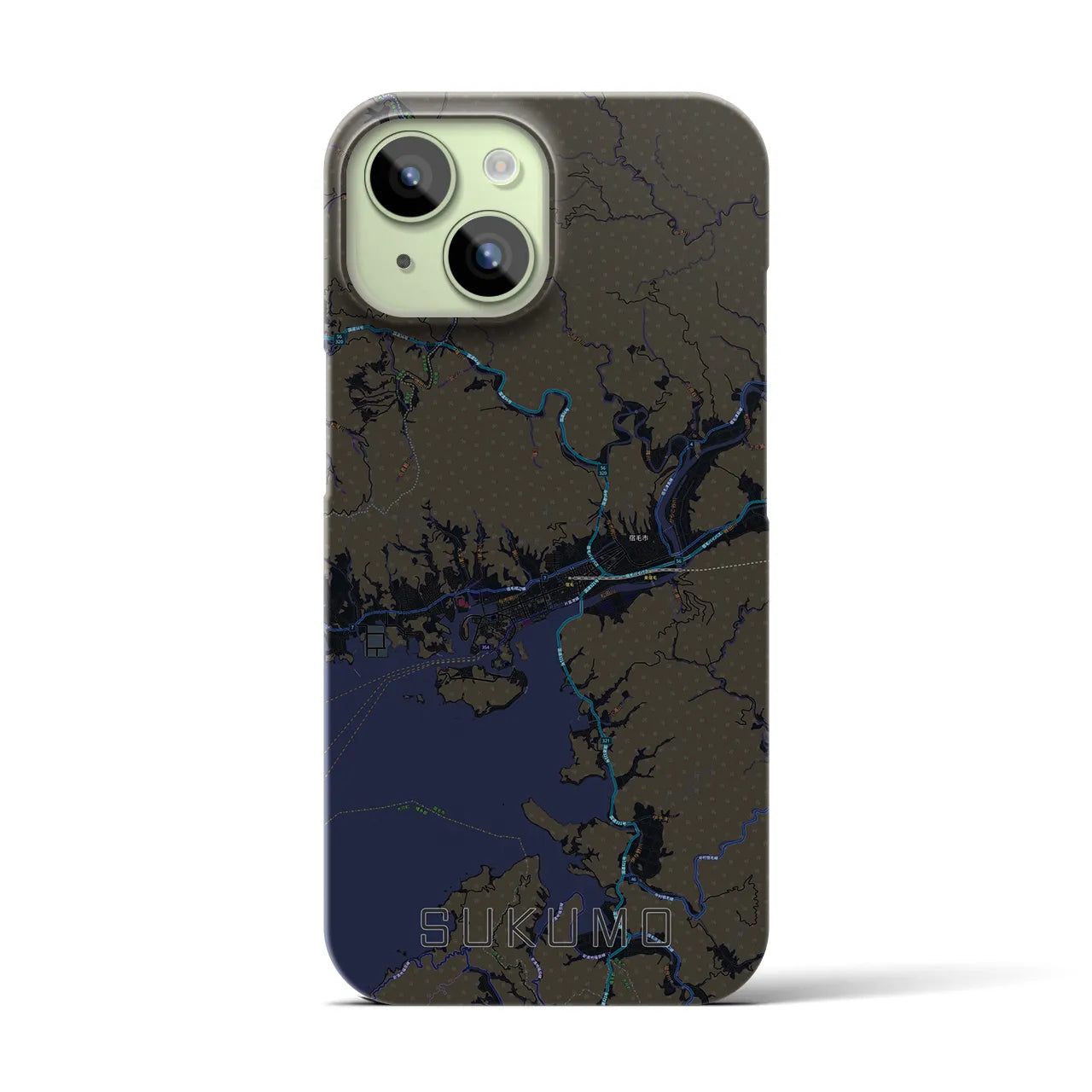 【宿毛(高知県)】地図柄iPhoneケース(バックカバータイプ)