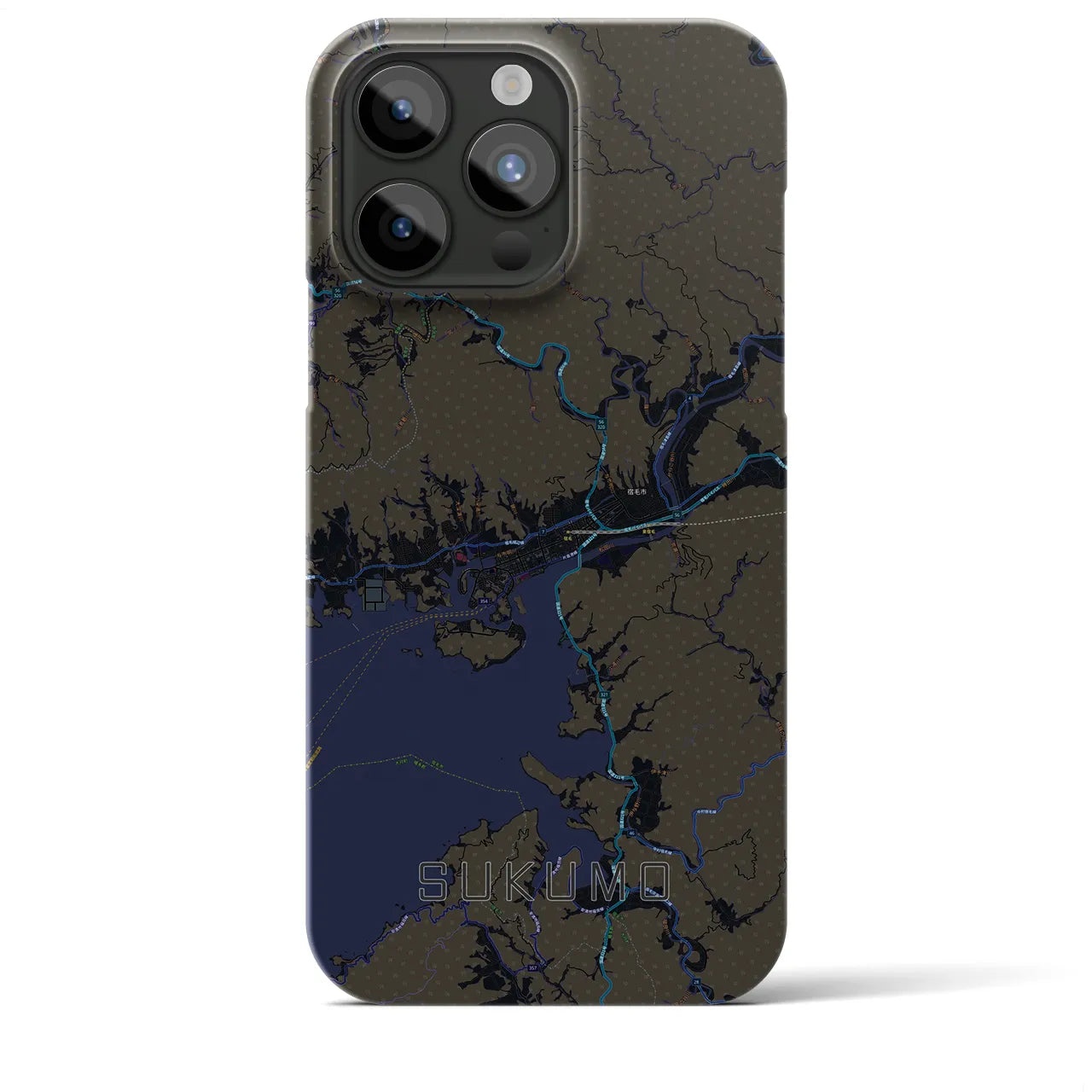 【宿毛(高知県)】地図柄iPhoneケース(バックカバータイプ)