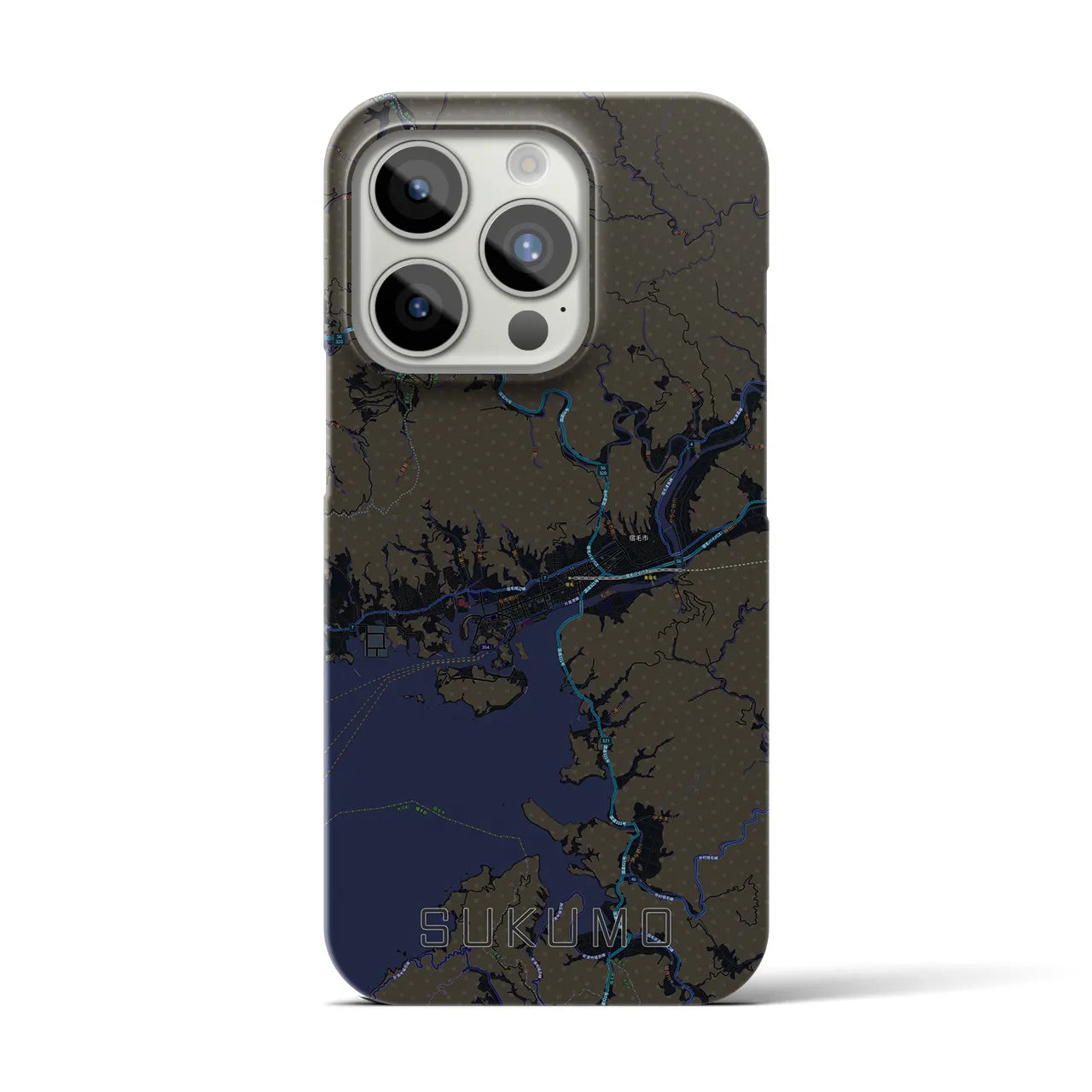 【宿毛(高知県)】地図柄iPhoneケース(バックカバータイプ)