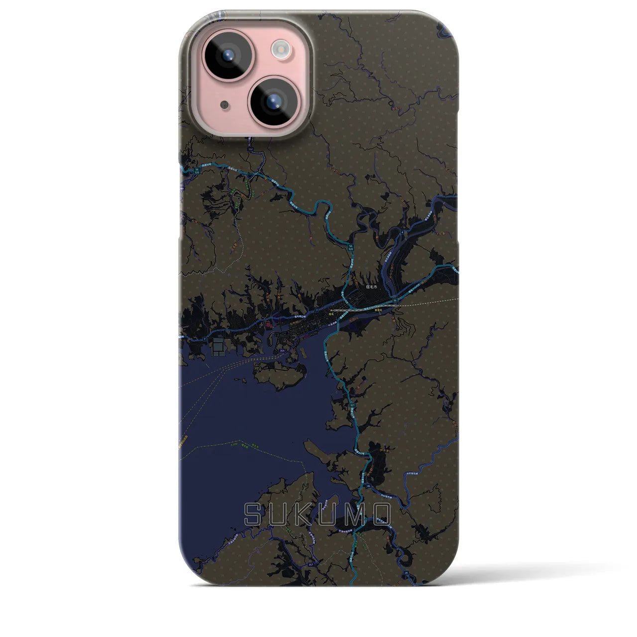 【宿毛(高知県)】地図柄iPhoneケース(バックカバータイプ)