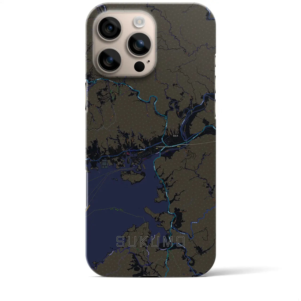 【宿毛(高知県)】地図柄iPhoneケース(バックカバータイプ)