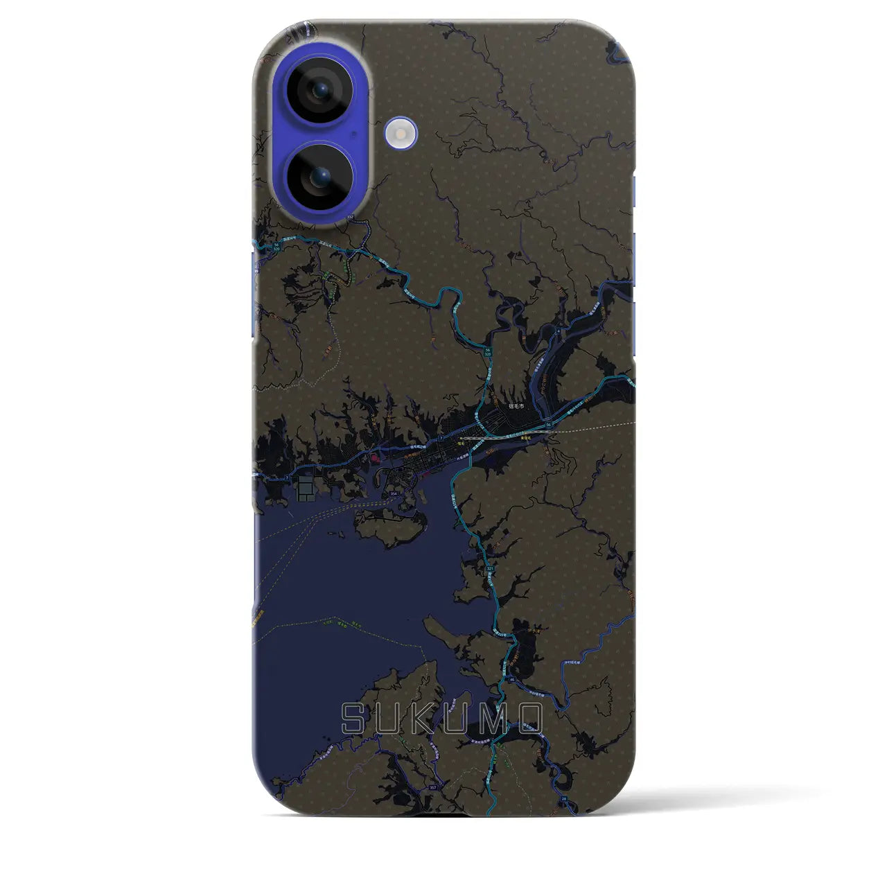 【宿毛(高知県)】地図柄iPhoneケース(バックカバータイプ)