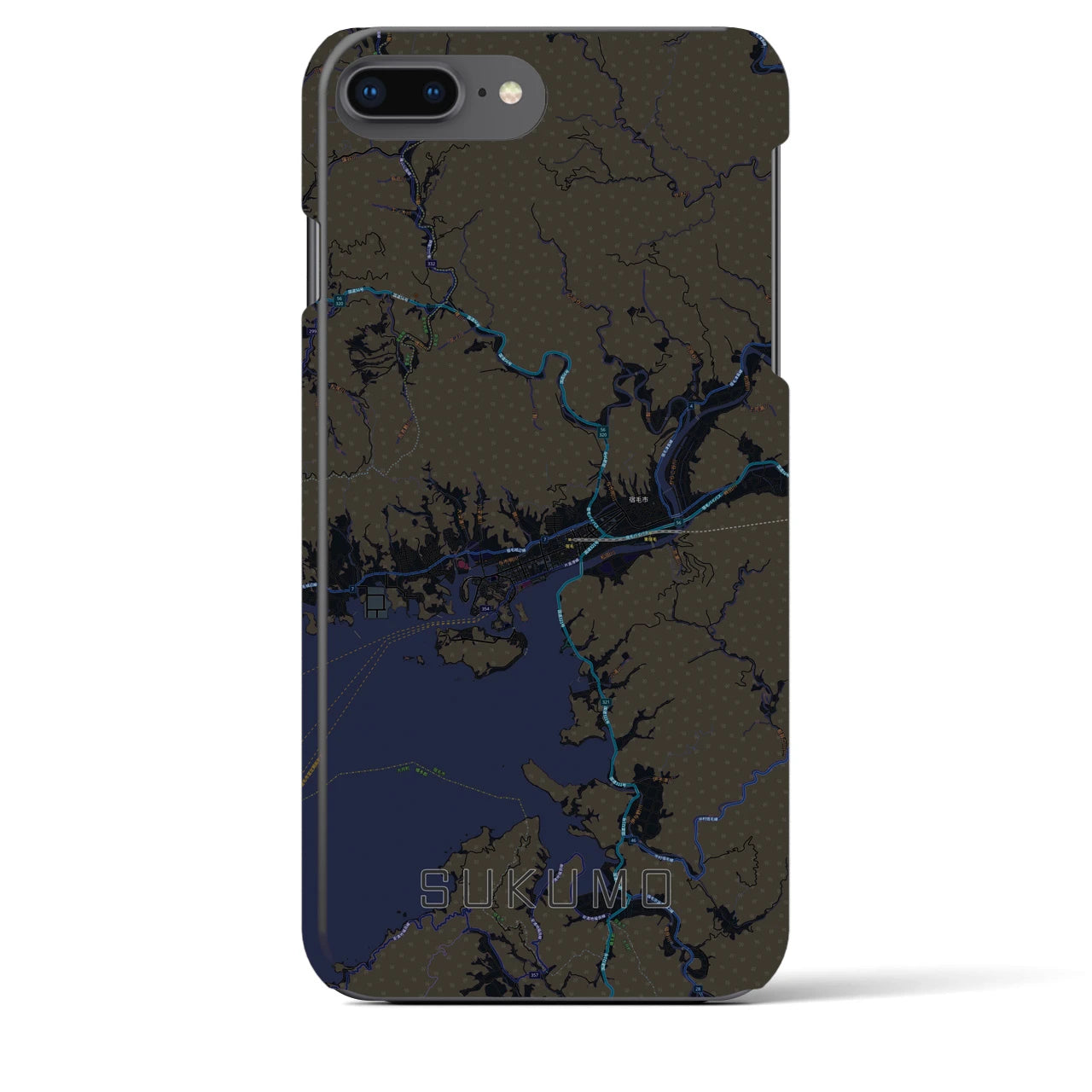 【宿毛(高知県)】地図柄iPhoneケース(バックカバータイプ)