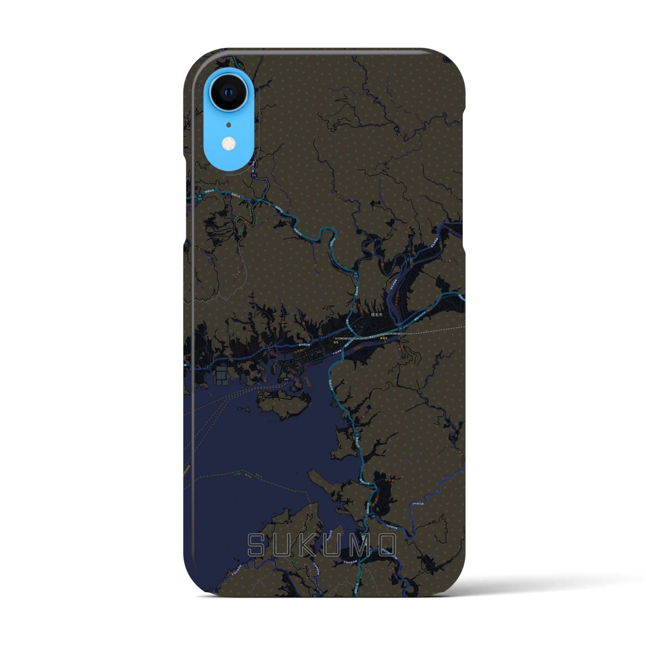 【宿毛(高知県)】地図柄iPhoneケース(バックカバータイプ)