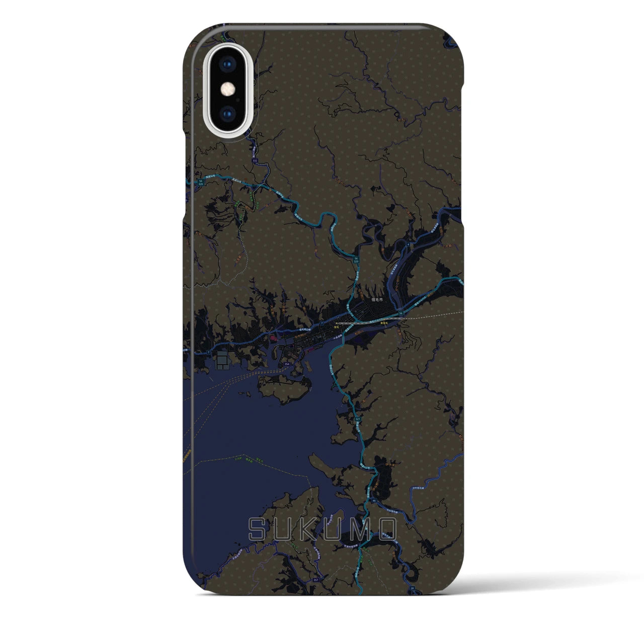 【宿毛(高知県)】地図柄iPhoneケース(バックカバータイプ)