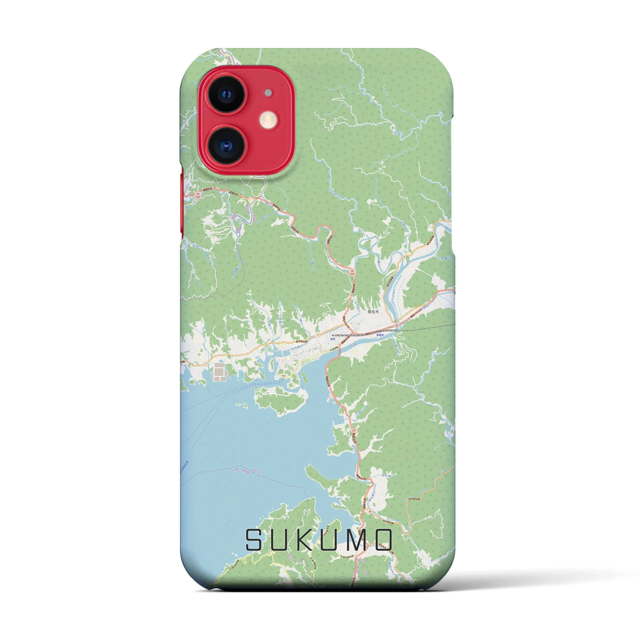 【宿毛(高知県)】地図柄iPhoneケース(バックカバータイプ)