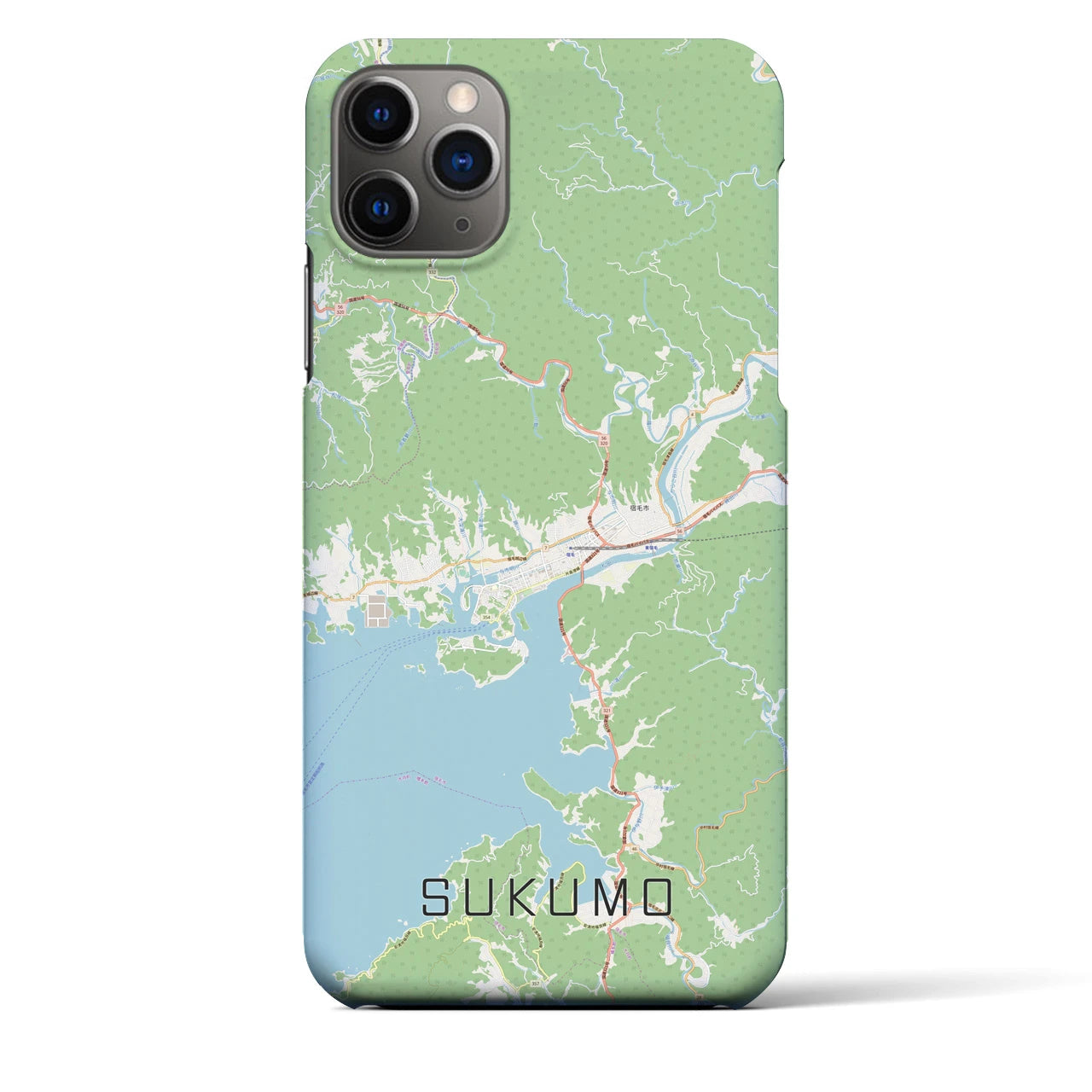 【宿毛(高知県)】地図柄iPhoneケース(バックカバータイプ)