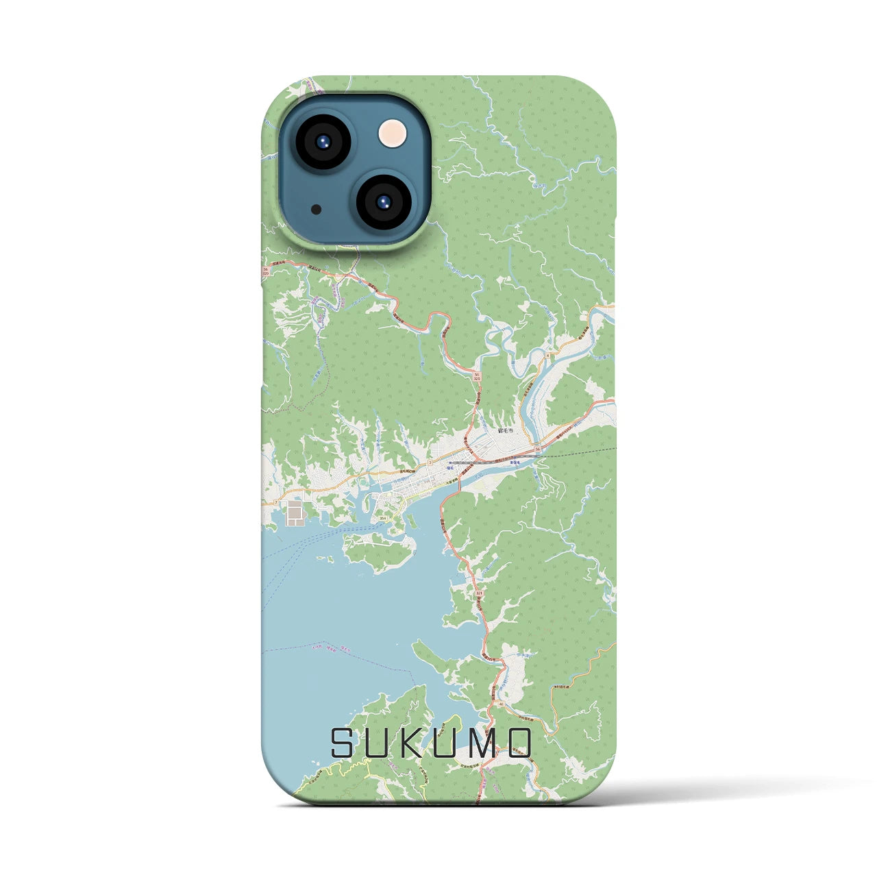 【宿毛(高知県)】地図柄iPhoneケース(バックカバータイプ)