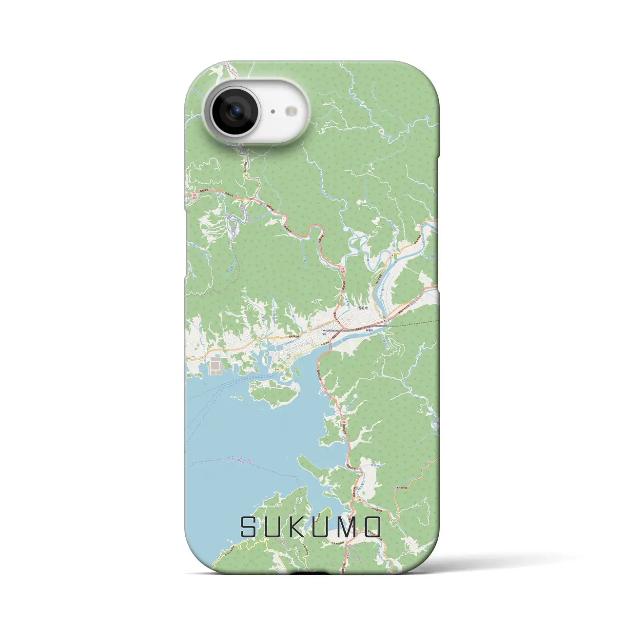 【宿毛(高知県)】地図柄iPhoneケース(バックカバータイプ)