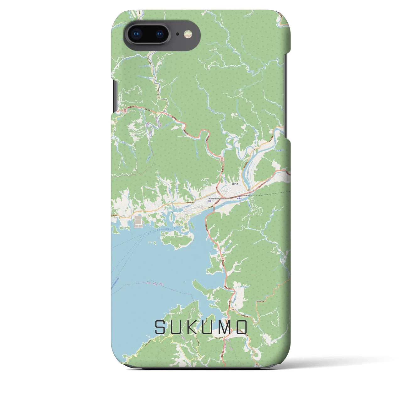 【宿毛(高知県)】地図柄iPhoneケース(バックカバータイプ)