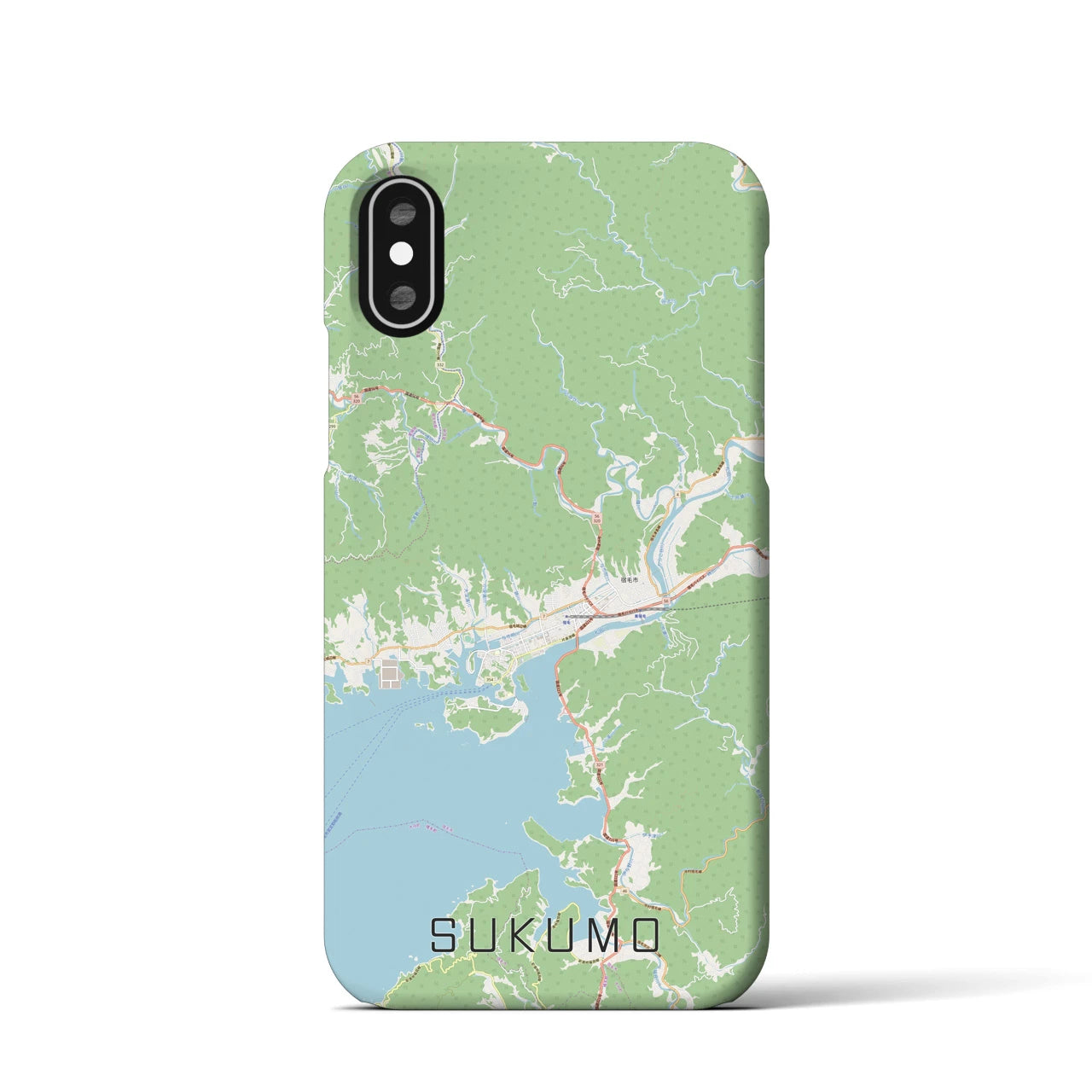【宿毛(高知県)】地図柄iPhoneケース(バックカバータイプ)