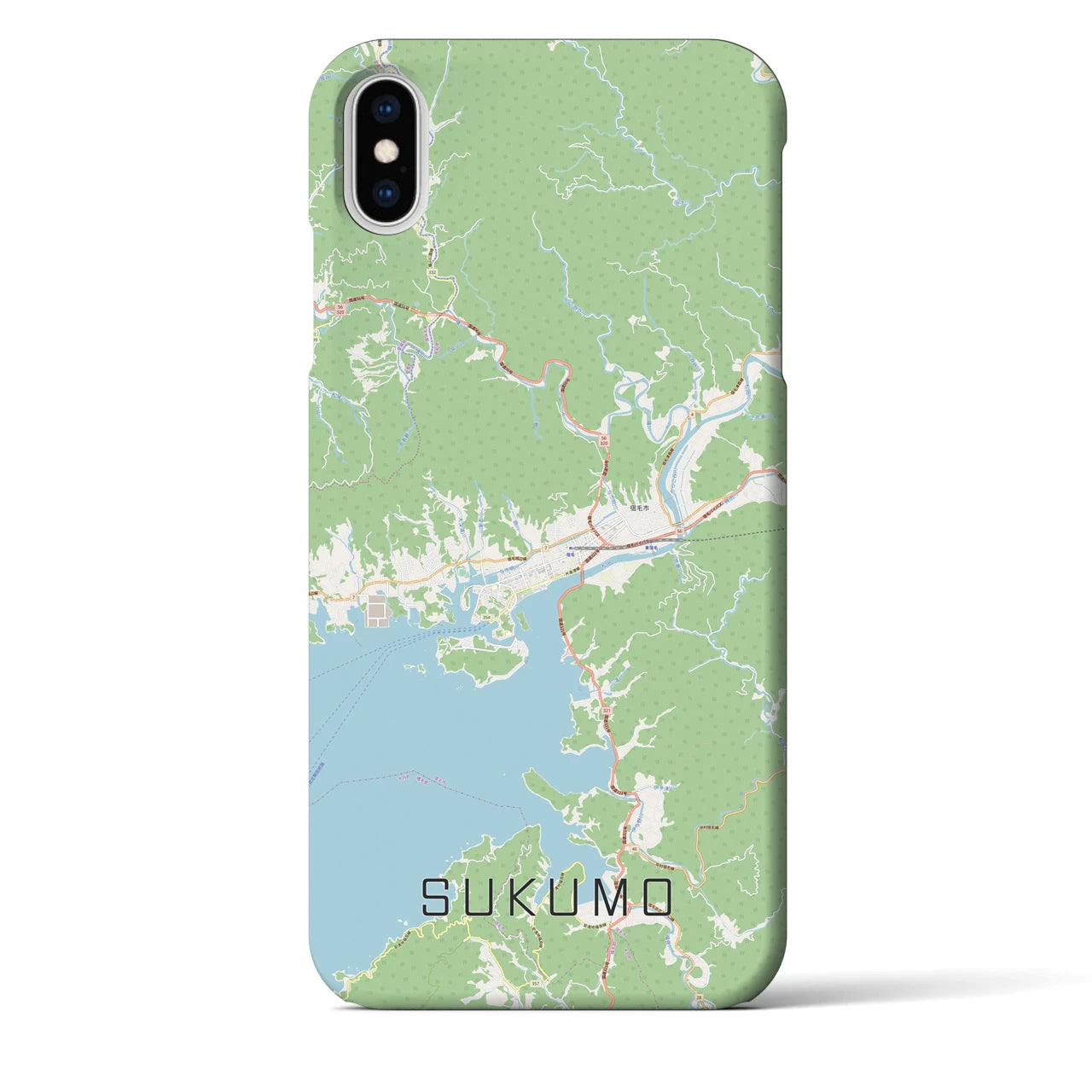 【宿毛(高知県)】地図柄iPhoneケース(バックカバータイプ)