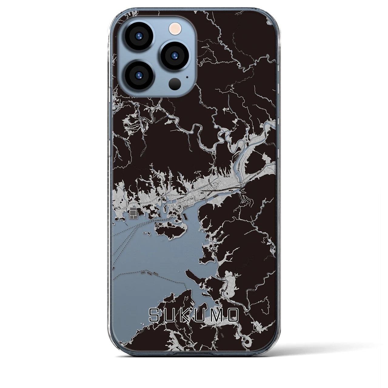 【宿毛(高知県)】地図柄iPhoneケース(クリアタイプ)