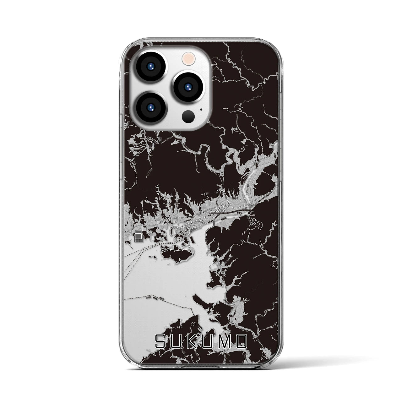 【宿毛(高知県)】地図柄iPhoneケース(クリアタイプ)