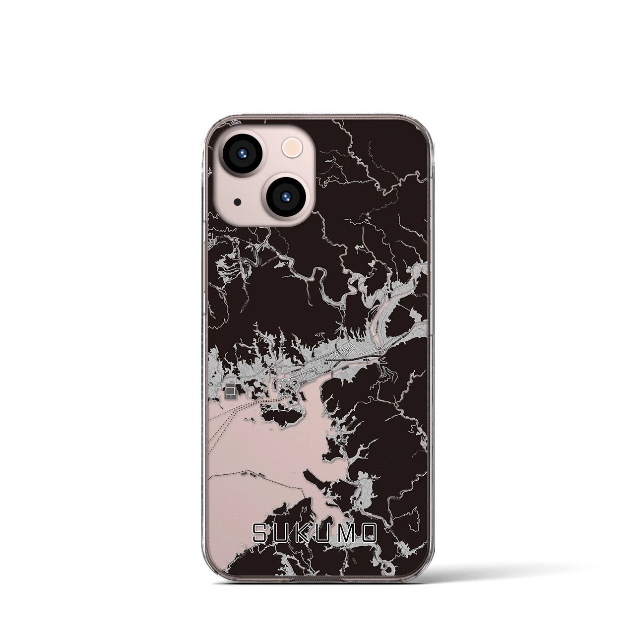 【宿毛(高知県)】地図柄iPhoneケース(クリアタイプ)