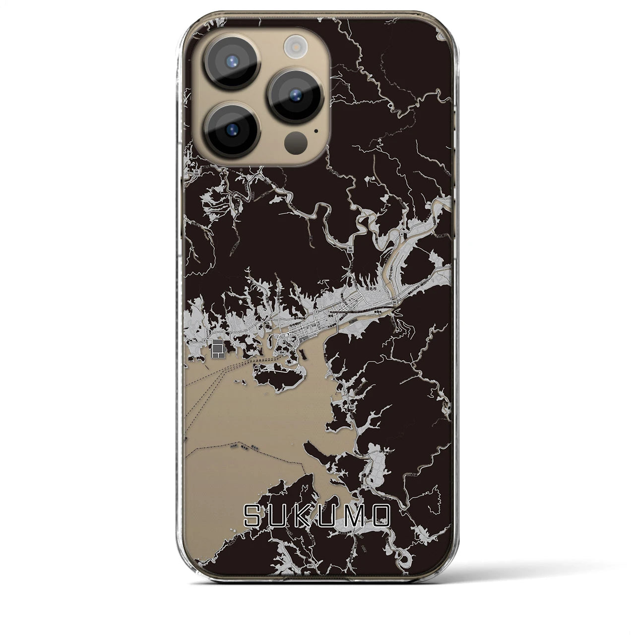 【宿毛(高知県)】地図柄iPhoneケース(クリアタイプ)