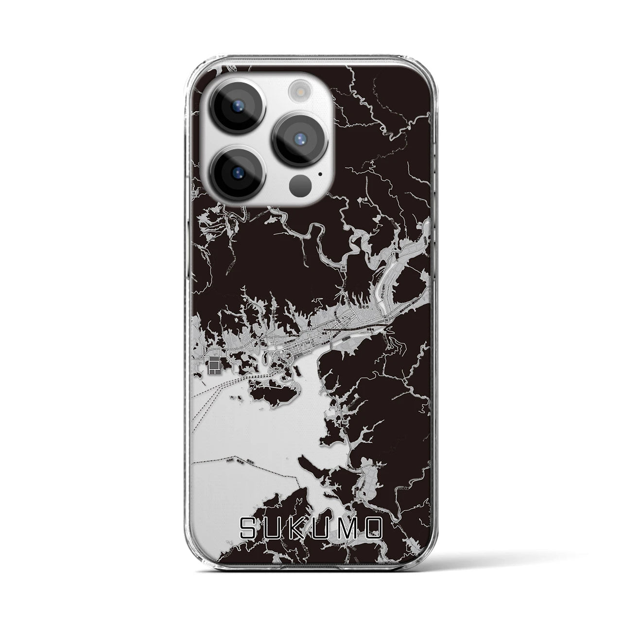 【宿毛(高知県)】地図柄iPhoneケース(クリアタイプ)