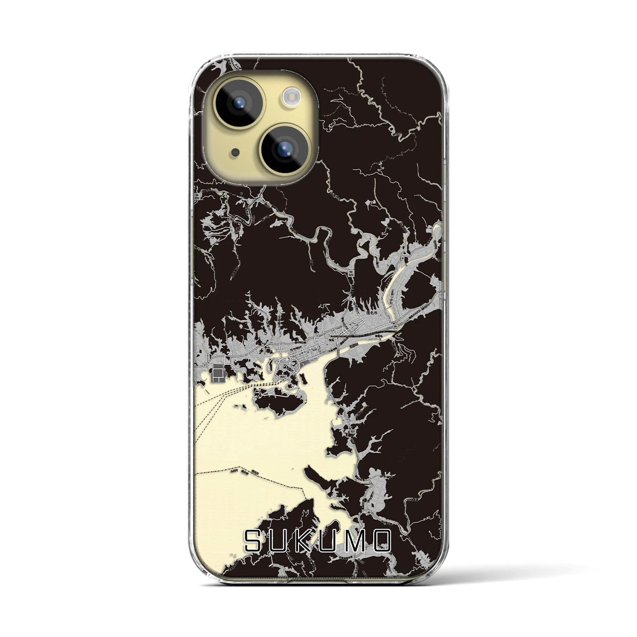 【宿毛(高知県)】地図柄iPhoneケース(クリアタイプ)