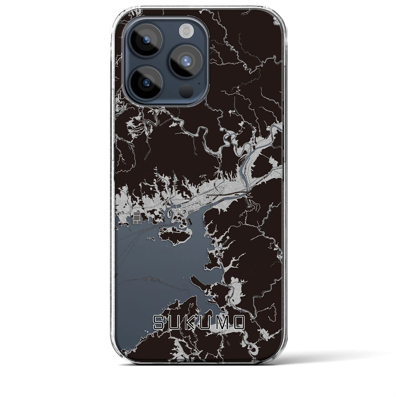 【宿毛(高知県)】地図柄iPhoneケース(クリアタイプ)