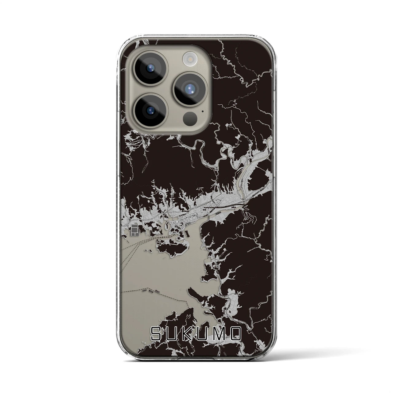 【宿毛(高知県)】地図柄iPhoneケース(クリアタイプ)