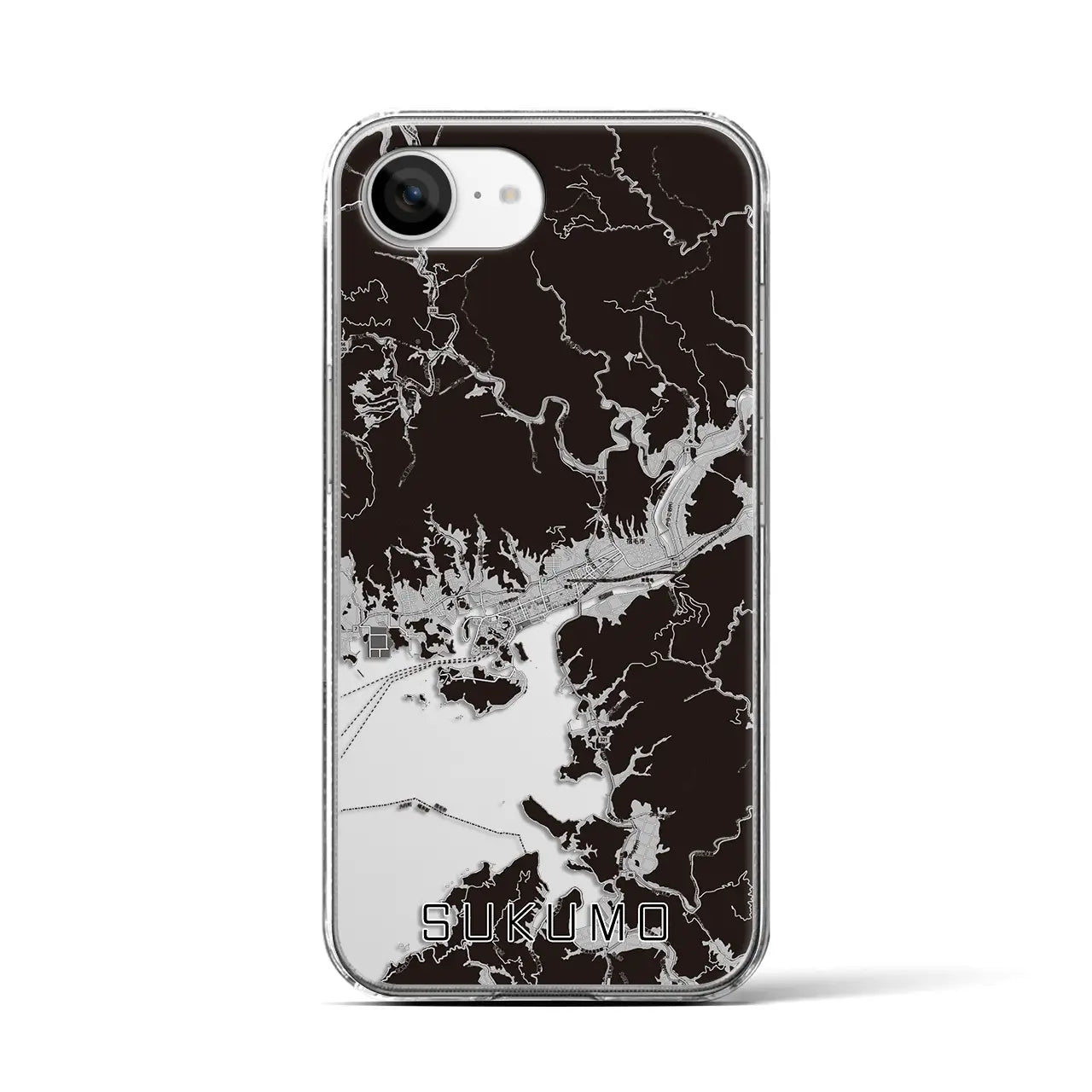 【宿毛(高知県)】地図柄iPhoneケース(クリアタイプ)