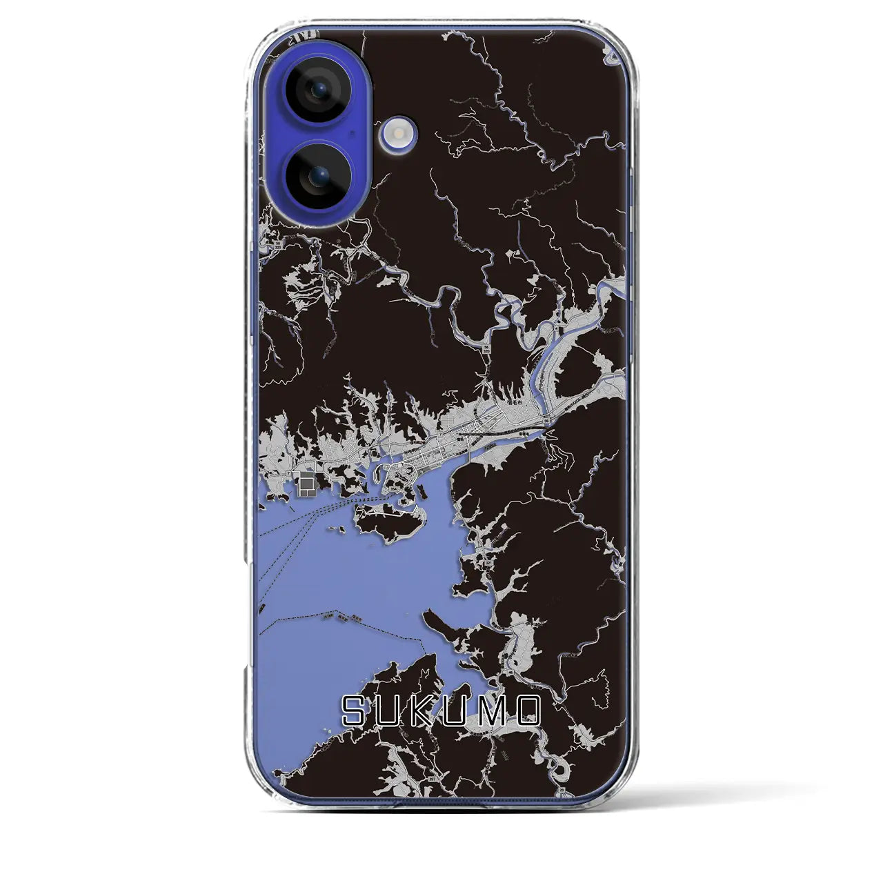 【宿毛(高知県)】地図柄iPhoneケース(クリアタイプ)